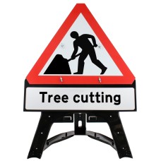 Men At Work Inc. 'Tree cutting' Sup. Plate Sign QuickFit EnduraSign Dia. 7001