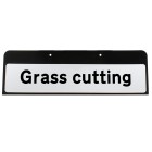 Grass cutting Sign QuickFit EnduraSign Drop Supplementary Plate Dia 7001.1 | 870x275mm (face only)