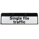 Single file traffic Sign QuickFit EnduraSign Drop Supp Plate Dia 518 | 870x275mm (face only)