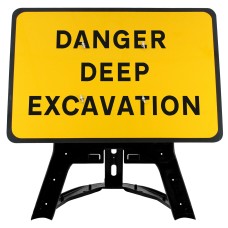 Danger Deep Excavation Sign QuickFit EnduraSign | 1050x750mm