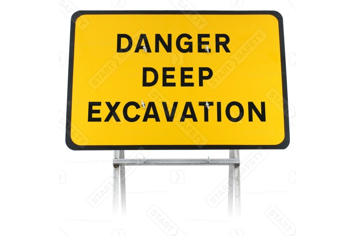Danger Deep Excavation | Quick Fit Sign Face (face only)