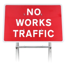 No Works Traffic' | Quick Fit Sign (Face Only) | 1050x750mm