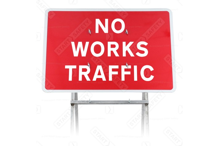 'No Works Traffic' Quick Fit Sign (Face Only)
