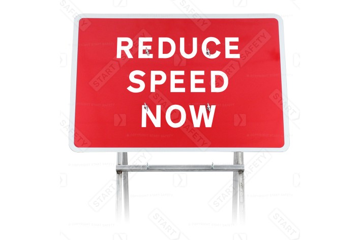 'Reduce Speed Now' Dia 511 Quick Fit Sign (Face Only)