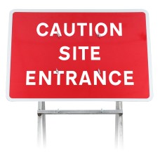 Caution Site Entrance' | Quick Fit Sign (Face Only) | 1050x750mm