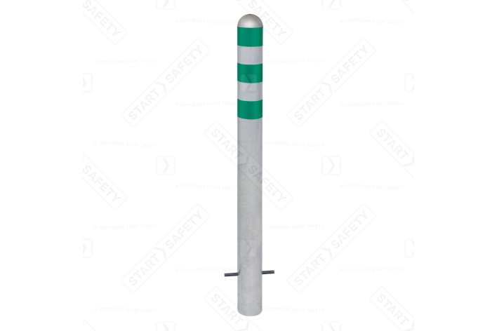 Buy EV Charging Point Protection Bollards | Sub Surface Mounted Green Reflectors Hot Dip Galvanised 