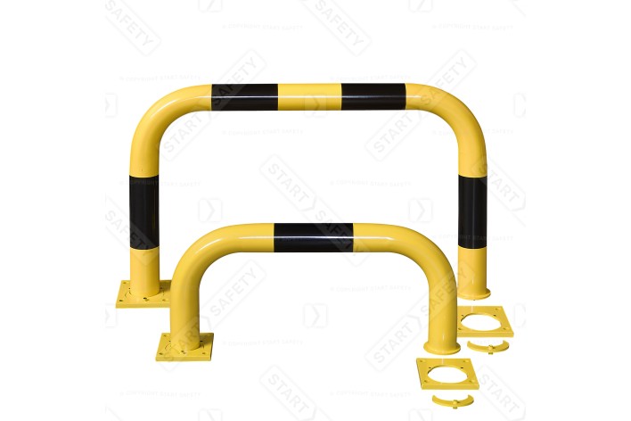 Black Bull Removable Hoop Barrier Powder Coated Yellow/ Black