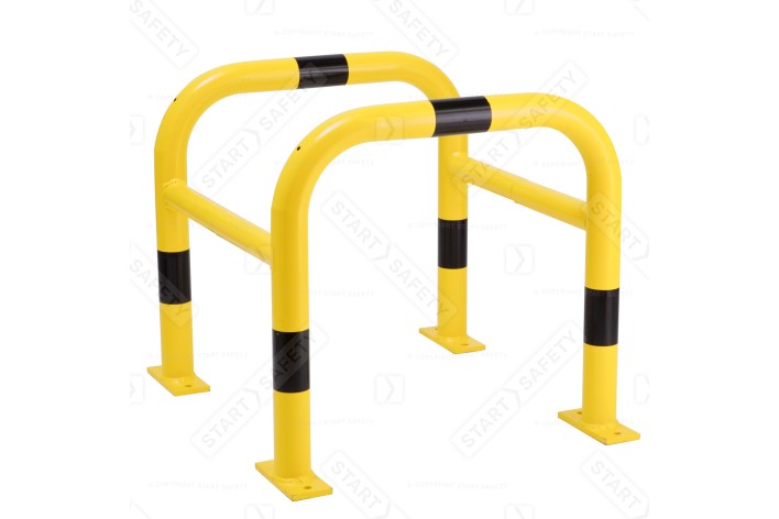 Hoop EV Charging Point Column Protector | Powder Coated Yellow/Black 600x720x720mm