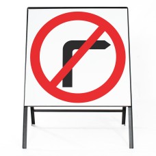 No Right Turn Sign - Zintec Metal Sign Face Dia. 612 | Face, Frame & Clips | 750x750mm