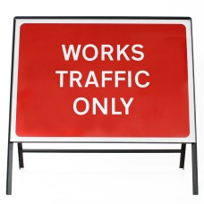 Works Traffic Only Sign - Zintec Metal Sign Dia 7301 Face | Kit | 1050x750mm