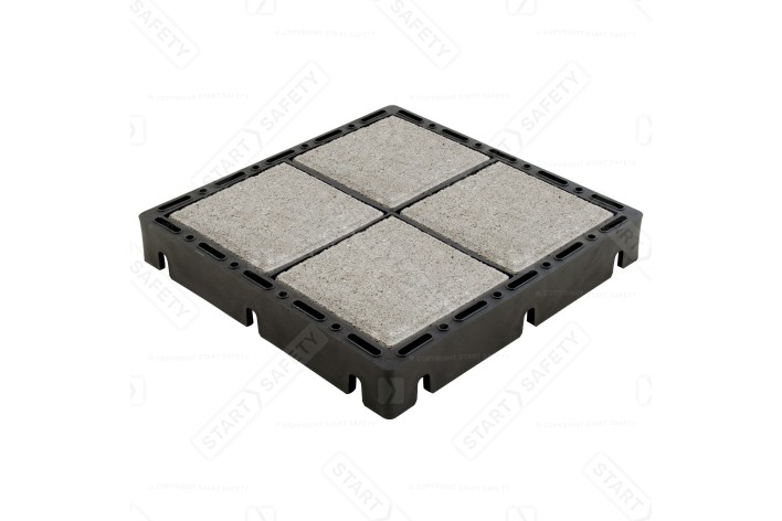 EcoGrid Bloxx - Concrete Inserts | Black Frame Grey Inserts