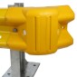 135° External Armco Barrier Corner | Yellow Plastic With Reflectors Embedded 