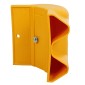 90° External Armco Barrier Corner | Yellow Plastic With Reflectors Embedded 