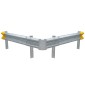 Armco Flexible External Corner Starter Kit (Inc Ends, Fixings, Beams & Posts) | Cast-in Z-section - Yellow End Caps
