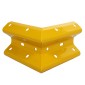 90° Yellow Rigid External Armco Corner, 90 Degree Galvanised Steel Mitred Design