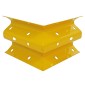 90° Yellow Rigid Internal Armco Corner, 90 Degree Galvanised Steel Mitred Design