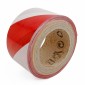 Striped Barrier Tape Red & White -  Non-Adhesive - 100 Metre Roll