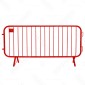 Smartweld Fixed Leg Metal Crowd Barriers 2.3m Long | Powder Coated Red