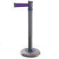 Skipper Q Retractable Belt Barrier | 3.0m x 50mm Belt | Blue Post Purple Post
