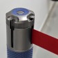 Skipper Q Retractable Belt Barrier | 3.0m x 50mm Belt | Purple Post Blu/Wht Chevron