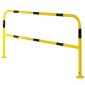 Black & Yellow Bolt Down Hooped Barriers | 76x1000x1500mm + Reinforcing Bar
