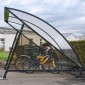 Moonshape Bike Shelter Sturdy and Elegant Design