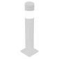 Munro Bollard With Anti-Ram & Passive Option ST-CITY Series | Bolt Down, White Body, White Reflectors