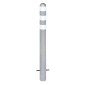 Stainless Steel EV Charging Point Protection Bollards | White Reflectors Sub Surface Mounted