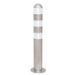 Stainless Steel EV Charging Point Protection Bollards | Bolt Down Fixing White Reflectors