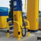 Hoop EV Charging Point Column Protector | Galvanised Yellow/Black 600x520x520mm