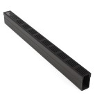 Alusthetic PVC Threshold Drain With Aluminium Grating 1 Metre Length | Black