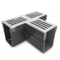 Alusthetic Aluminium Threshold Drainage Channel T Piece 1m In Black Or Silver