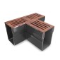Alusthetic Corten Steel Threshold Drainage Channel T Piece Connector