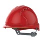 JSP EVO3 Helmet Slip Ratchet Mid Peak Vented | Red