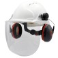 JSP EVO3 Visor & Ear Defender Hard Hat Kit | White