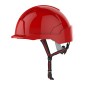 JSP EVOLite Skyworker Micro Peak Wheel Ratchet Safety Helmet Vented | Red