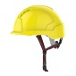 JSP EVOLite Skyworker Micro Peak Wheel Ratchet Safety Helmet Vented | Yellow