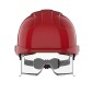 JSP EVO VISTAlens Wheel Ratchet Safety Helmet Vented | Red/Red