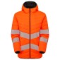 Pulsar Life LFE963 Ladies Rail Spec Hi Vis Orange Reversible Puffer Jacket