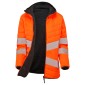 Pulsar Life Mens Hi Vis Orange Reversible Puffer Jacket