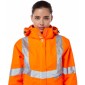 Pulsar Protect Ladies Hi Vis Orange Storm Coat PR705