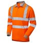 Pulsar Protect Orange Hi-Vis Long Sleeved Polo Shirt PR470