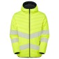Pulsar Life LFE962 Ladies Rail Spec Hi Vis Yellow Reversible Puffer Jacket