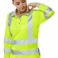Pulsar Protect Ladies Hi Vis Yellow Long Sleeve Polo Shirt P702