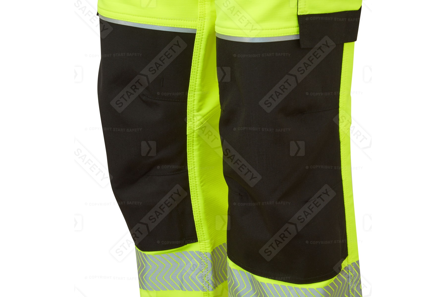 PULSAR LFE921 Yellow Water Repellent Hi Vis Trousers, 40in Waist Size