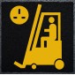 Forklift Charging Point - Thermoplastic StartMark Ground Marking | Yellow/Black