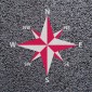 Diamond Compass Playground Marking (2500mm x 2500mm) | Preformed Thermoplastic