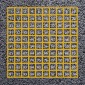 Outline Only Number Grid Playground Marking (3000mm x 3000mm) | Preformed Thermopalstic