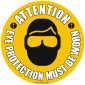 Eye Protection Floor Sign, 430mm - Self Adhesive