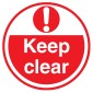 Keep Clear Floor Sign, 430mm - Self Adhesive